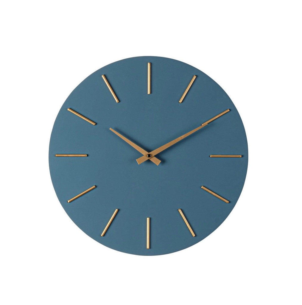 Orologio da Parete  Ø40x5 cm in Legno TimeLine Blu