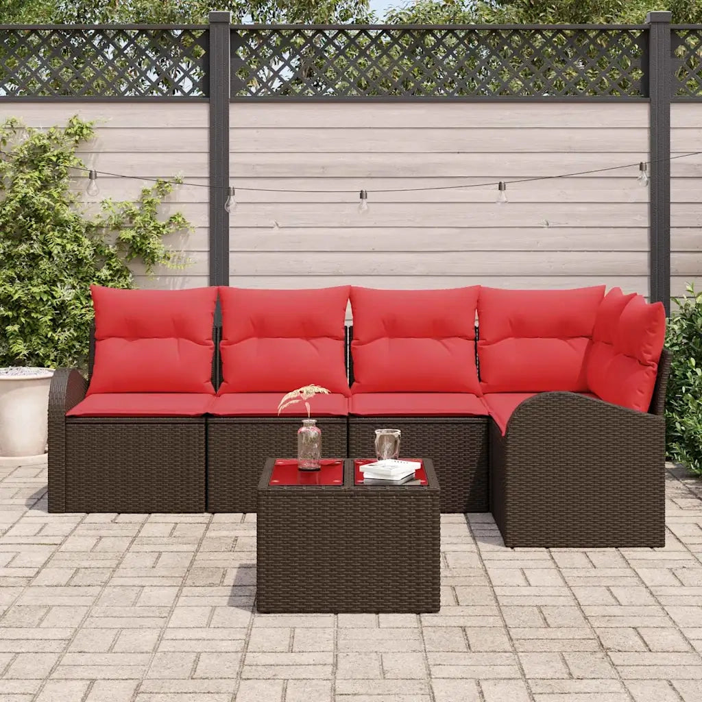 Set Divano da Giardino Marrone polyrattan 3346054