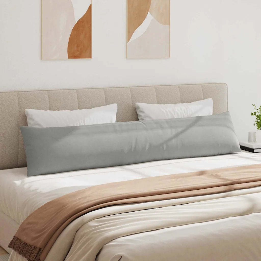 Cuscini da Divano 2 pcs Grigio chiaro 200 x 40 cm Tessuto 42013898