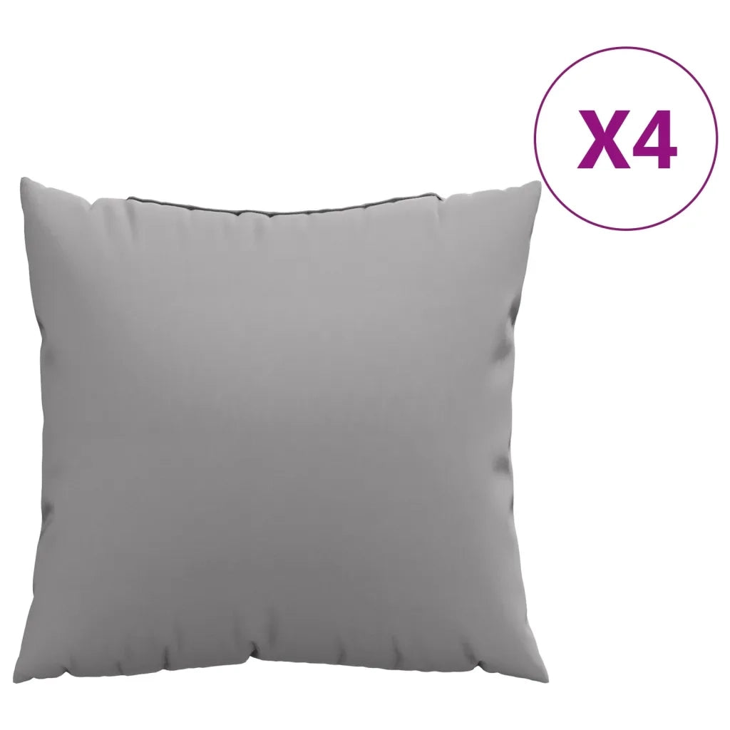 Cuscini per Divano 4 pz Grigio 40x40 cm in Tessuto 360360