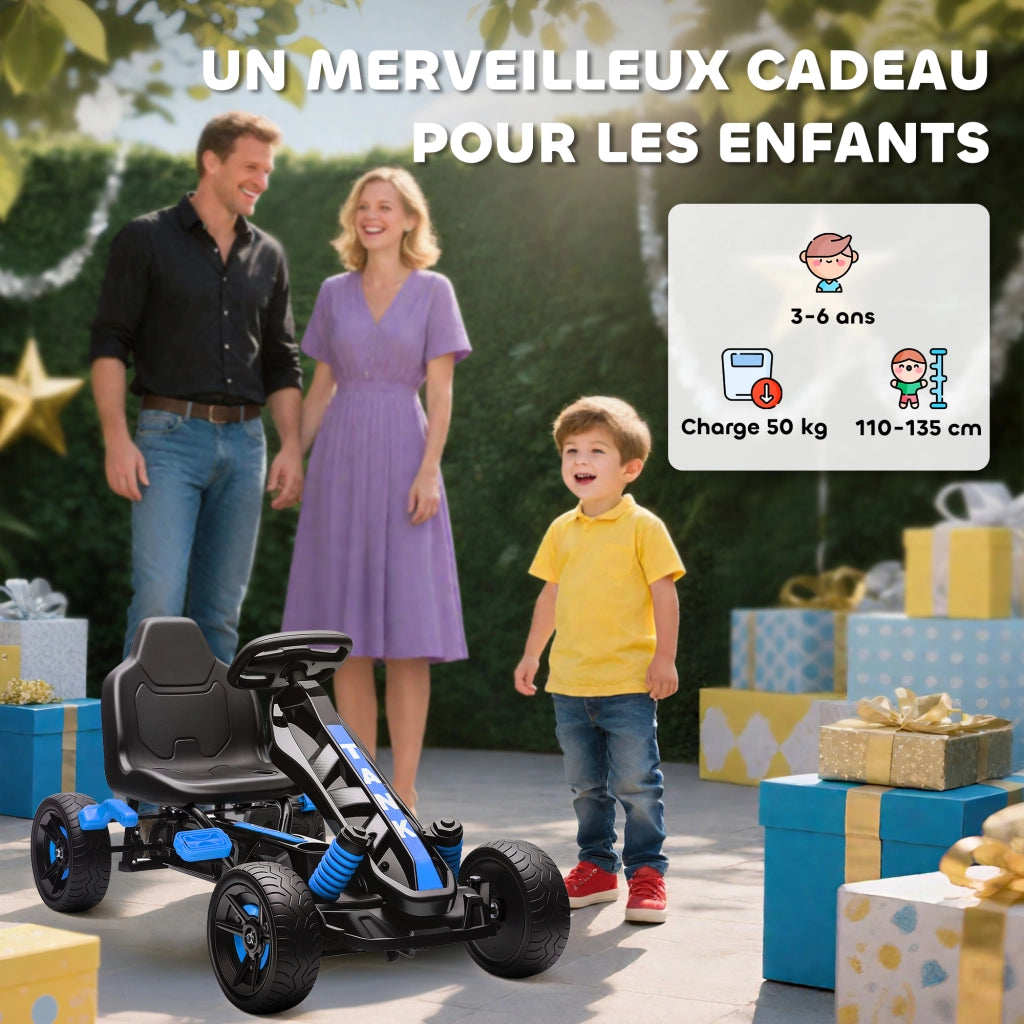 Kart a pedali per bambini con ruote EVA ¨C Minimal ¨C blu
