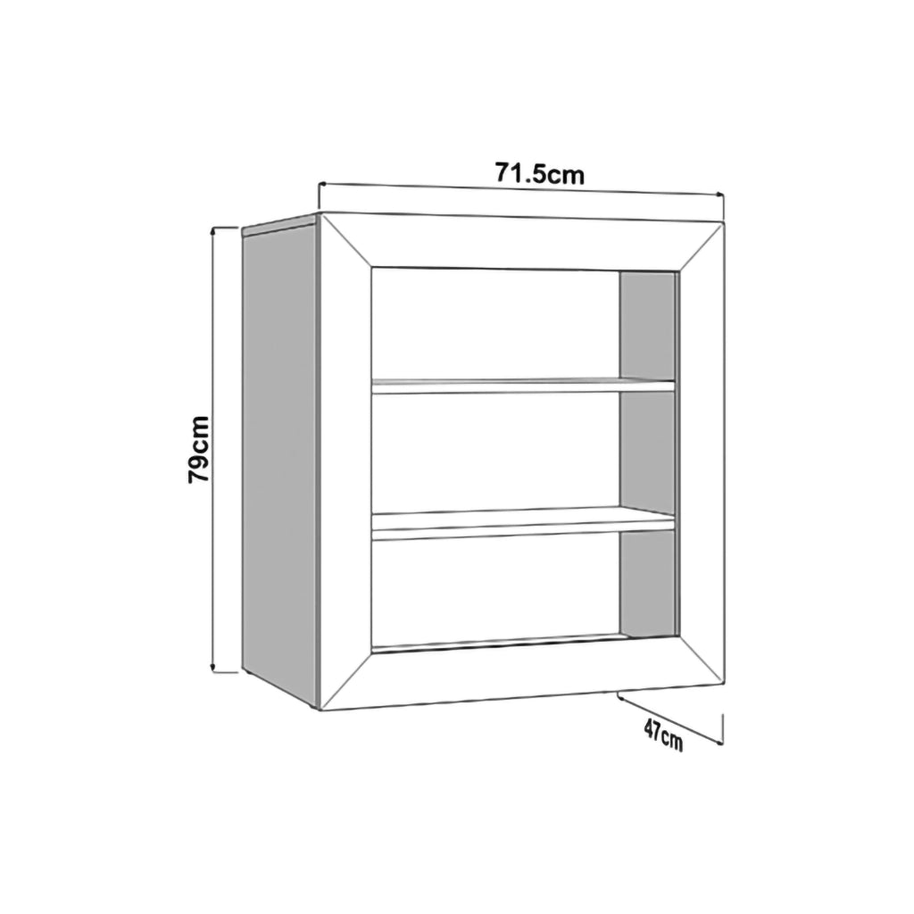 Keylon, Scrivania 2 Ripiani, 72x47x79h cm Bianco Opaco