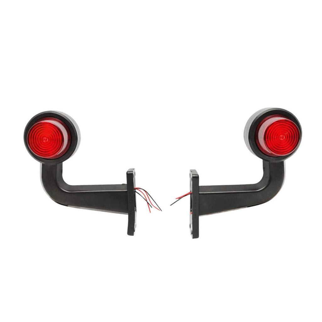 Set di lampade laterali  con LED, 12-24V, rosso-bianco, Breckner Germany, modello FR0147R/W.