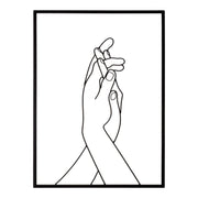Pannello da parete Simply Hands in ferro nero