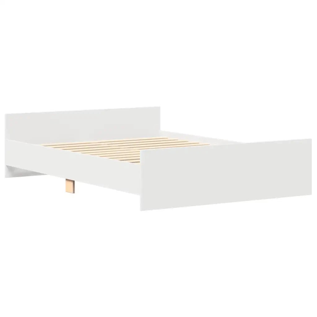 Giroletto con Testiera e Pediera-Struttura Letto Bianco 120x200 cm