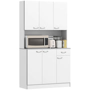 Armadio Bianco e Grigio con Cassetti e Ante ¨C Minimal ¨C 101x39x180 cm