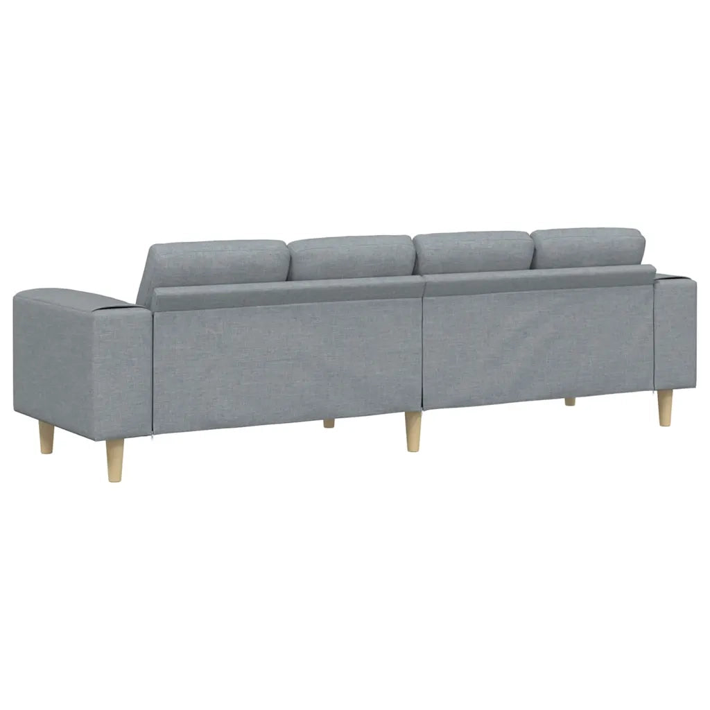 Divano per Soggiorno Grigio chiaro 250 x 77 x 76 cm Poliestere 3335081