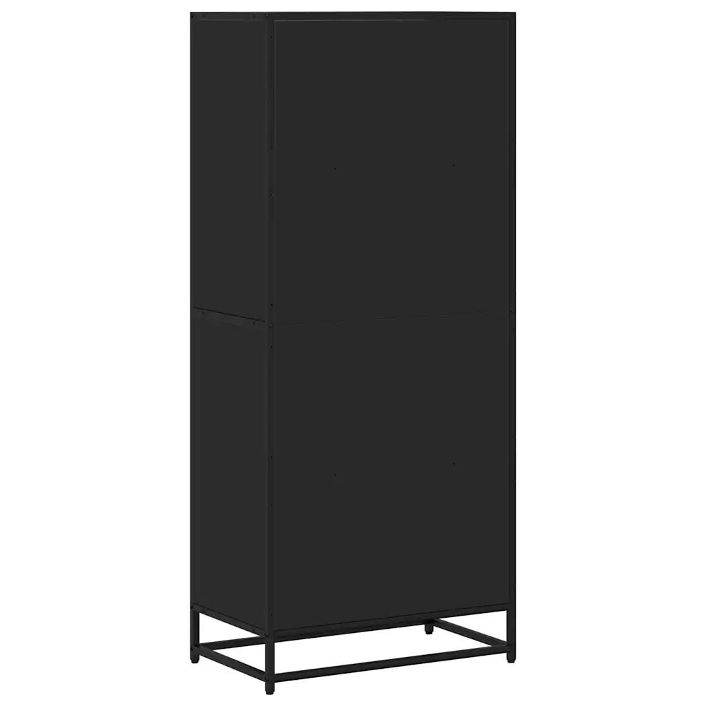 Libreria Nera 60x35x139 cm in Truciolato 3300840