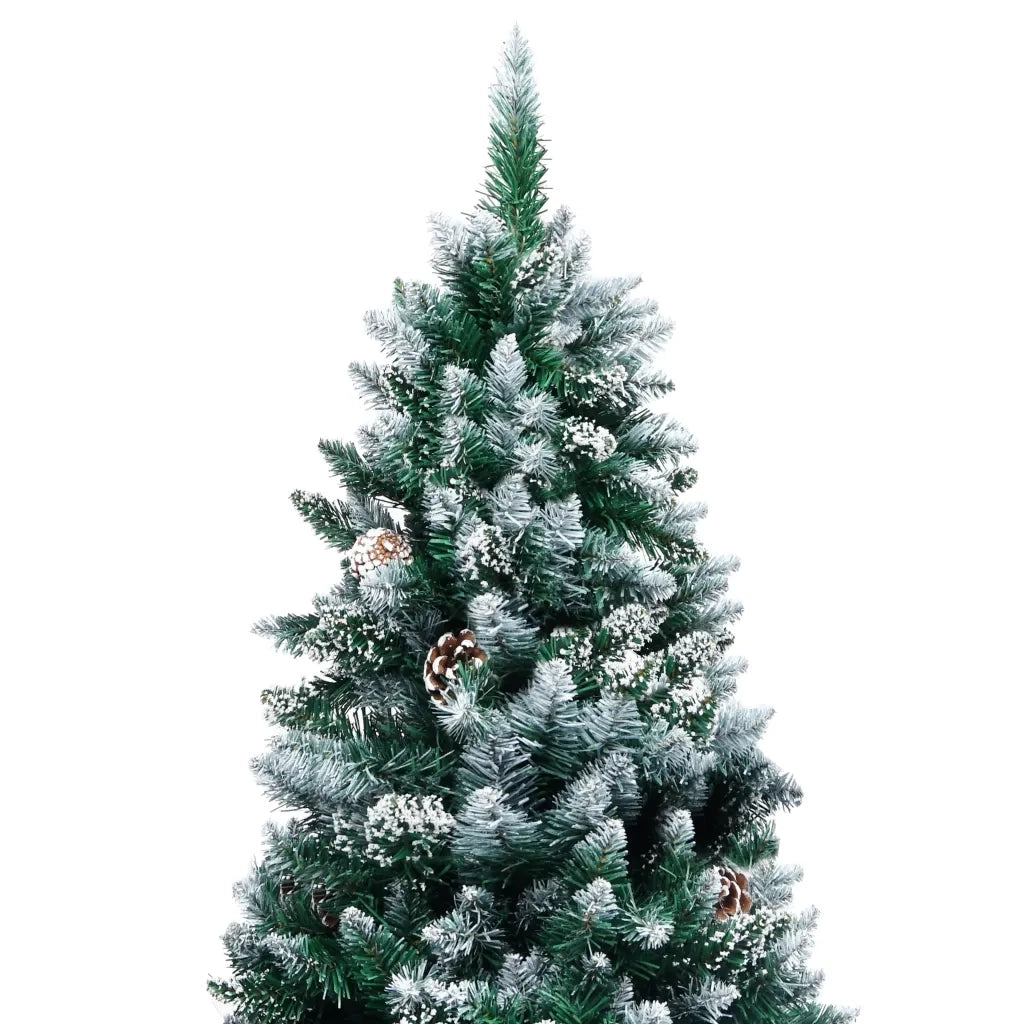 Albero di Natale Artificiale con Pigne e Neve Bianca 240 cm 321018