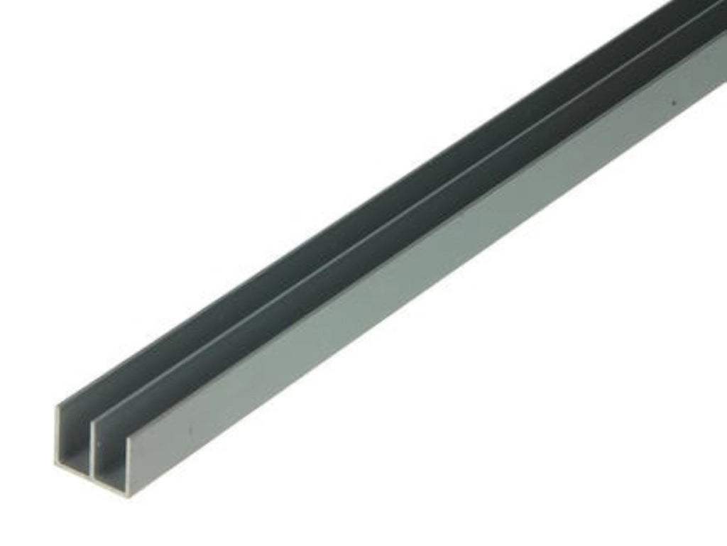Profilo Da 1 Metro Canalino Doppio U Argentato 16X12X1 Set 5 Pezzi - Arcansas