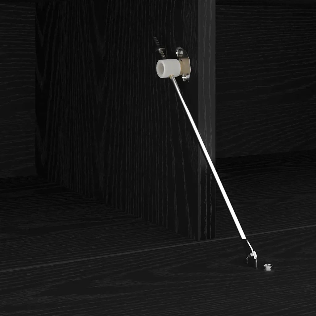 Mobile TV con LED Rovere Nero 90 x 35 x 40 cm Legno multistrato 862554