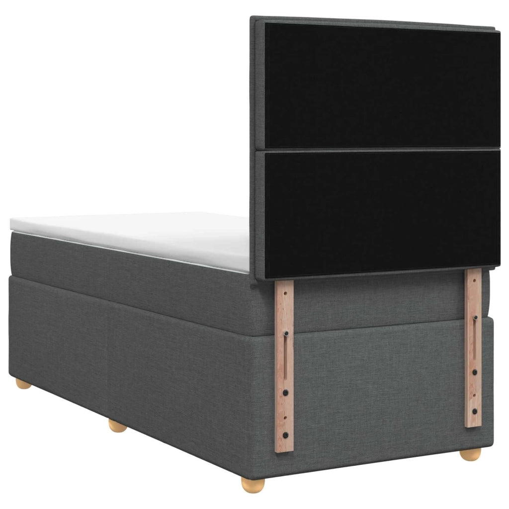 Letto box spring con materasso Grigio Scuro 100 x 200 cm 3455274