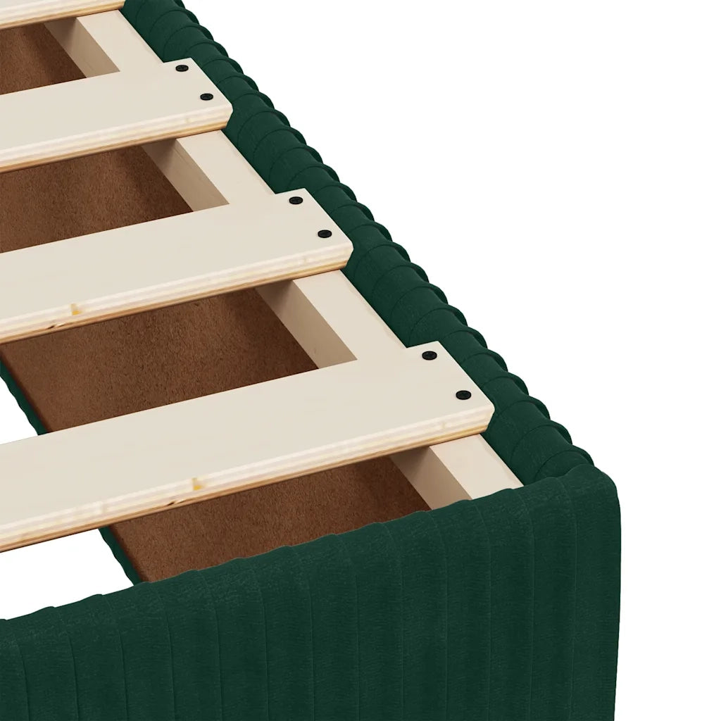 Giroletto senza Materasso Verde Scuro 120x200 cm in Velluto 3285003