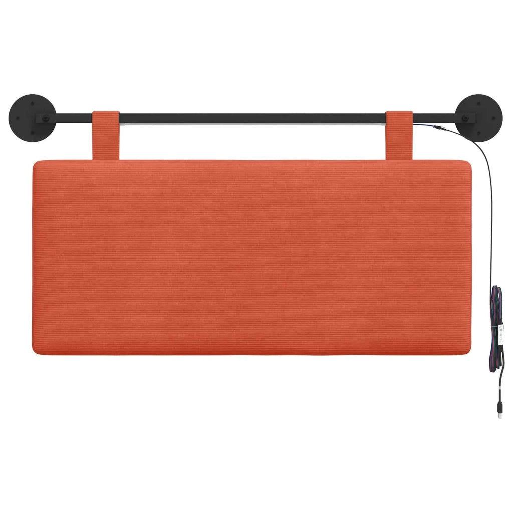 Testiera | Testata sospesa Con luce LED Rosso Arancio Tessuto in Cords