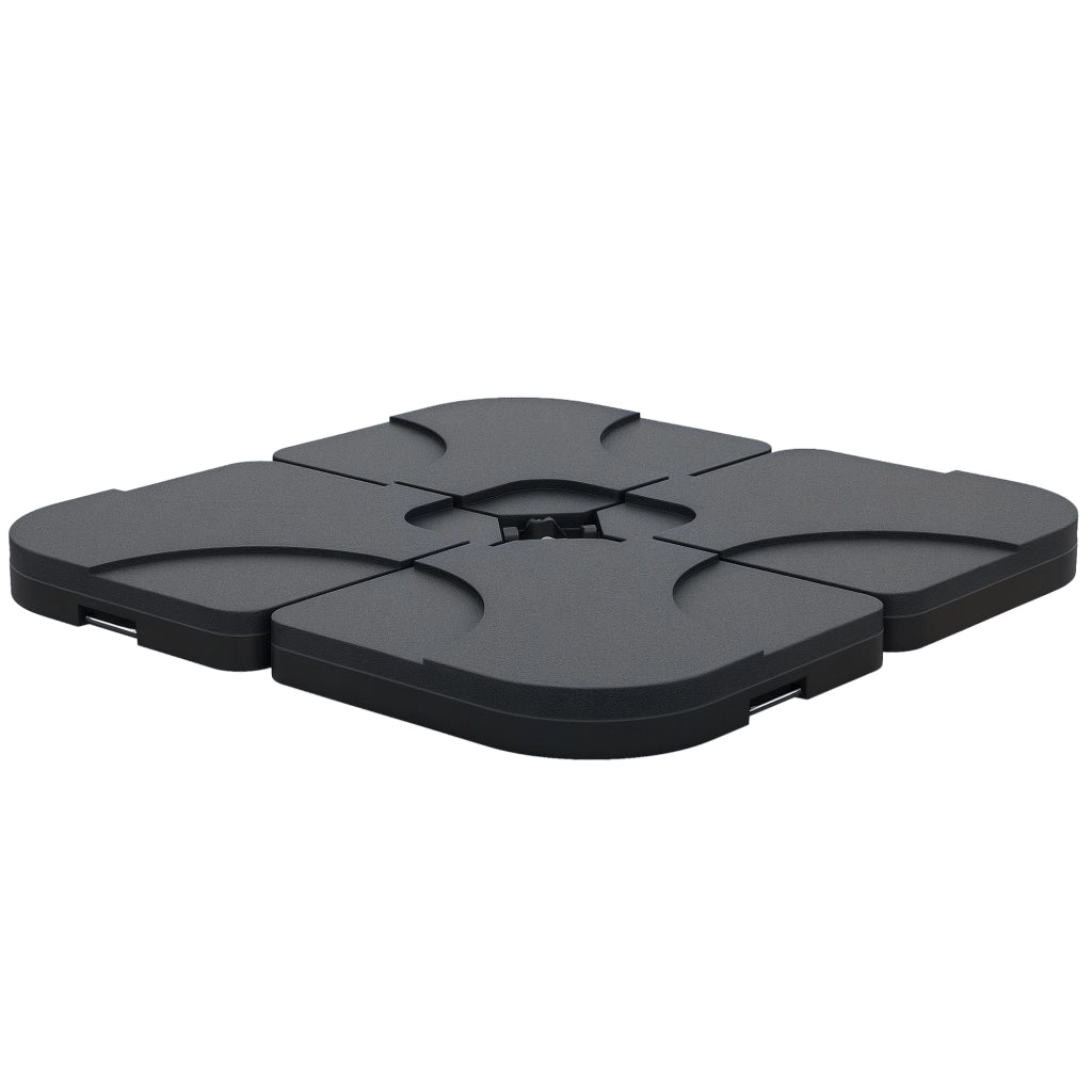 Base per Ombrellone 4 Pezzi ¨C zephmum ¨C Nero 50x50x7.5 cm