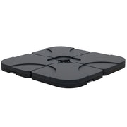 Base per Ombrellone 4 Pezzi ¨C zephmum ¨C Nero 50x50x7.5 cm