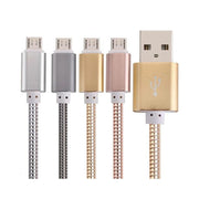 Trade Shop - Cavo In Acciaio Ricarica Trasferimento Dati Smartphone Android Pc Usb Resistente -