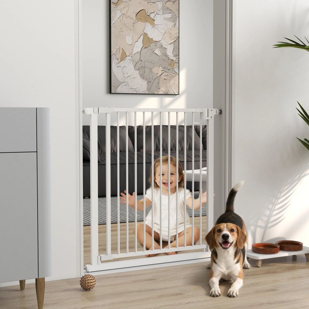 Cancelletto di sicurezza per bambini e cani ¨C Xylo ¨C 76-80 cm bianco