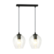 Lampada a sospensione Emibig Istar 2, 2xE27 vetro nero