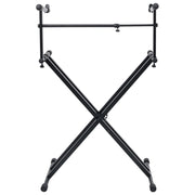 Supporto per Tastiera Musicale a Doppia Staffa a X Nero 70094