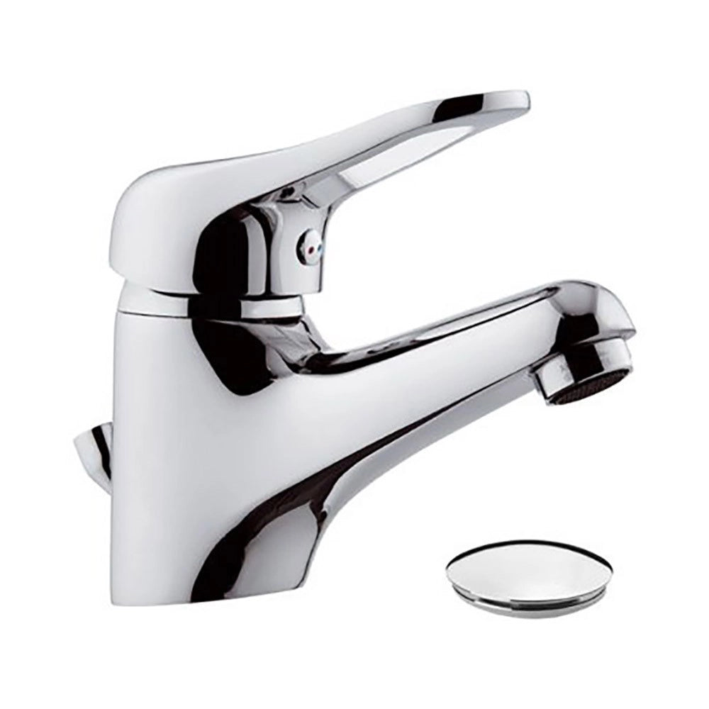 Remer serie kiss miscelatore per lavabo monocomando finitura cromata lucida