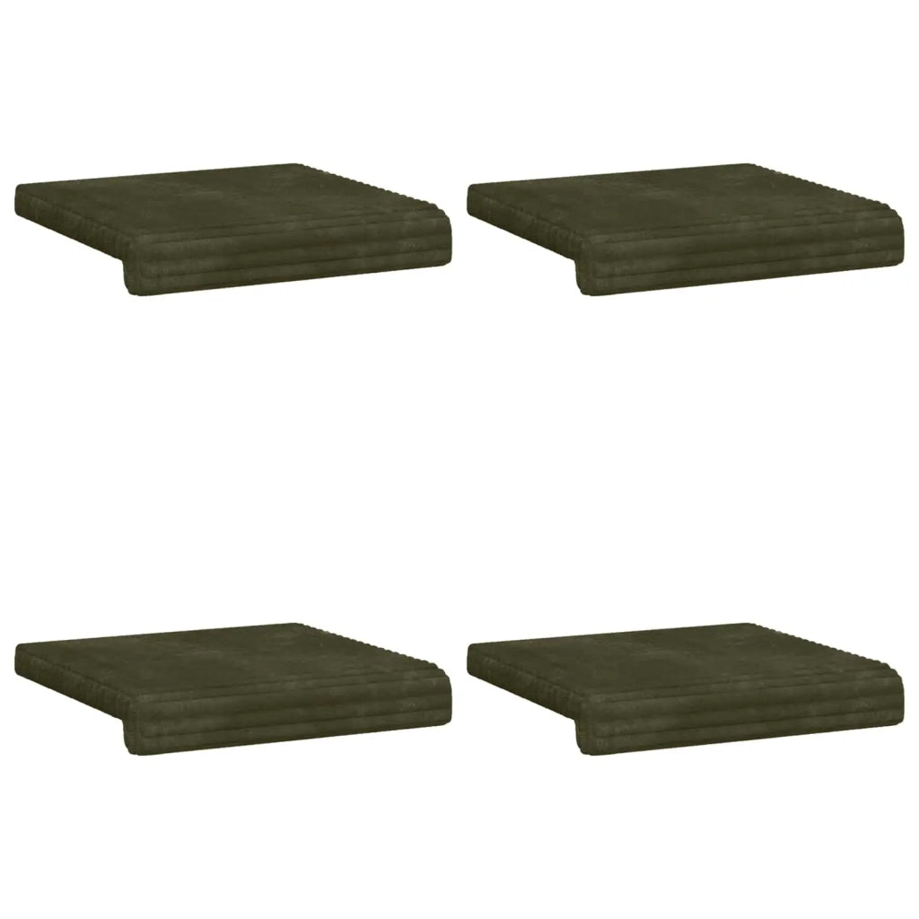 Cuscino per panchina 4 pcs Corduroy Morbido Verde 42043147