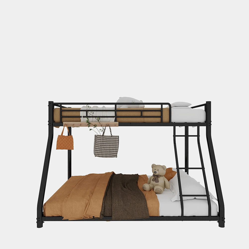Letto metallico Twin Over Full - Xylo - con scala e parapetti, silenzioso