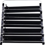 Dispensatore di bottiglie di plastica con riempimento automatico - organizzatore per bevande 40 x 35 x 95 cm - nero