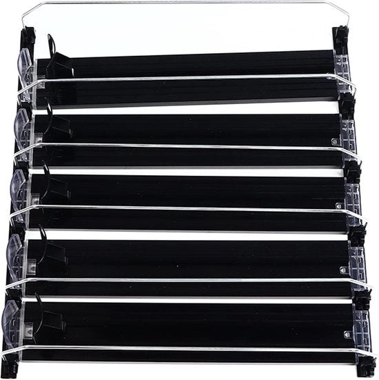 Dispensatore di bottiglie di plastica con riempimento automatico - organizzatore per bevande 40 x 35 x 95 cm - nero