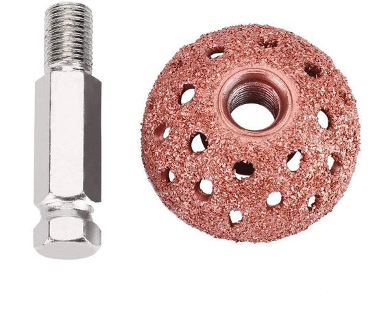 Strumento per pulire pneumatici 38 mm - Testa per riparazioni pneumatici - Lega di wolframio - Resistenza al contatto 70 Grid - Maniglia di connessione - Adatto per pneumatici - Riparazione pneumatici