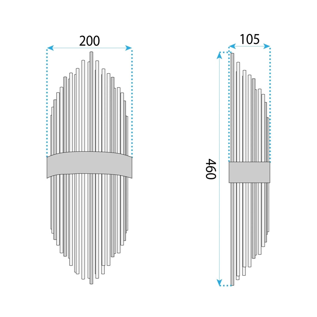 Lampada Da Parete APP1760-1W Black/grey