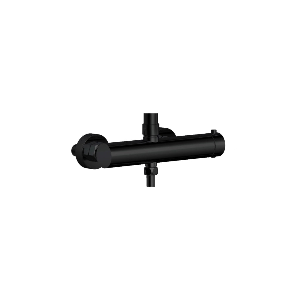 Colonna doccia soffione 20 cm in ottone nero opaco | Liri