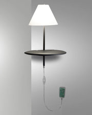 Lampada da Parete Goodnight in Metallo e Vetro Soffiato, Colore Antracite, 8W LED 3000K, Classe di Isolamento 2, Regolazione a Pulsante