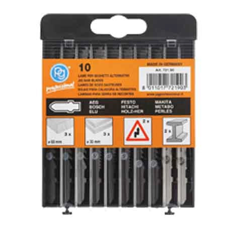 SET LAME PER SEGHETTO ALTERNATIVO ATT. BOSCH Confezione 10 pezzi - PG PROFESSIONAL