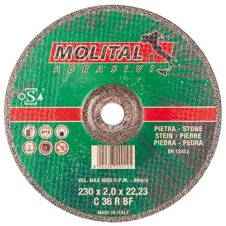 DISCO DA TAGLIO PER MARMO SOTTILE MOLITAL Ø 230x2,0 mm - MOLITAL