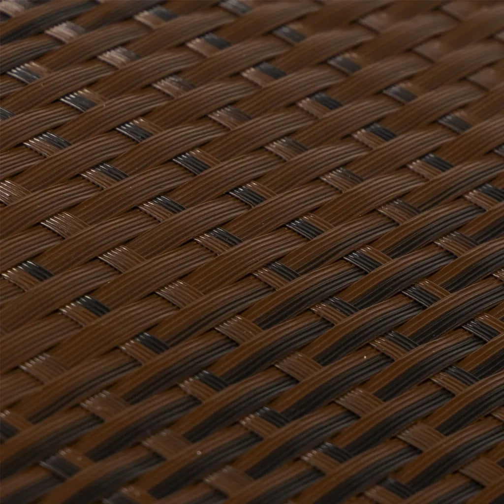 Paravento da Balcone Marrone e Nero 400x100 cm in Polyrattan 156255
