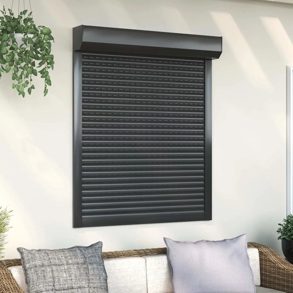 Persiana a rullo Antracite 100 x 120 cm Alluminio e poliuretano 42047066