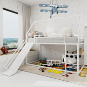 Letto a castello casa - Xylo - 90x200 cm con scivolo