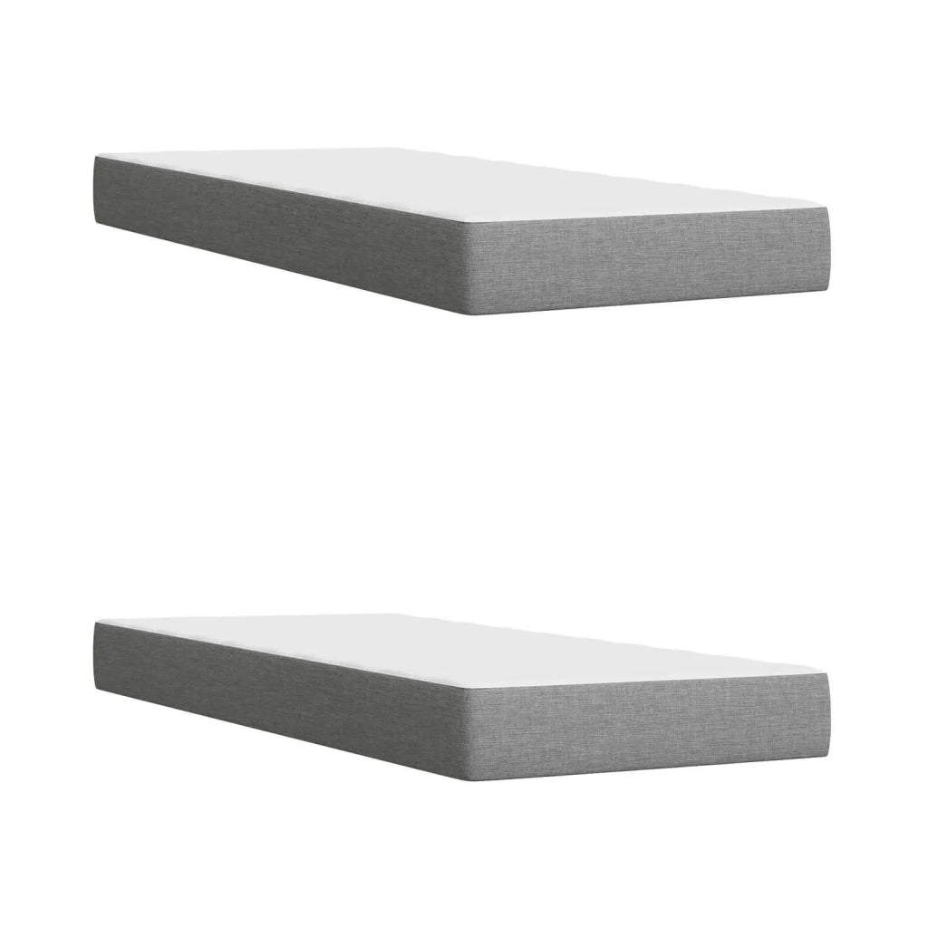Letto box spring con materasso Grigio Chiaro 200 x 200 cm 3451042