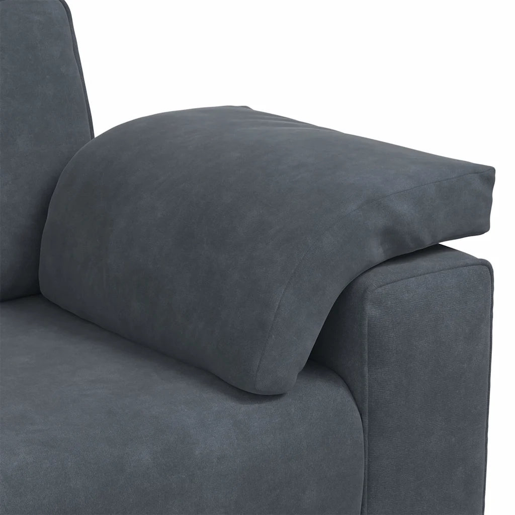 Divano Divanetto-Sofa Grigio Scuro 140 cm in Velluto 722292