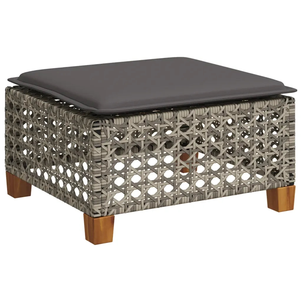 Set Divano da Giardino 8 pz con Cuscini Grigio in Polyrattan 3261765