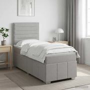 Letto box spring con materasso Grigio Chiaro 100 x 200 cm 3454064