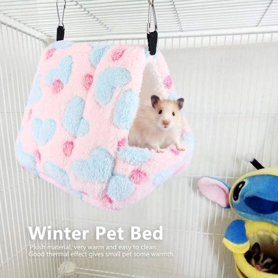 Letto per Animali da Giaciglio in Plucché - Materiale Cotonato - Adatto per Hamsters e Scoiattoli - Respirante e Leggero - Facile da Pulire
