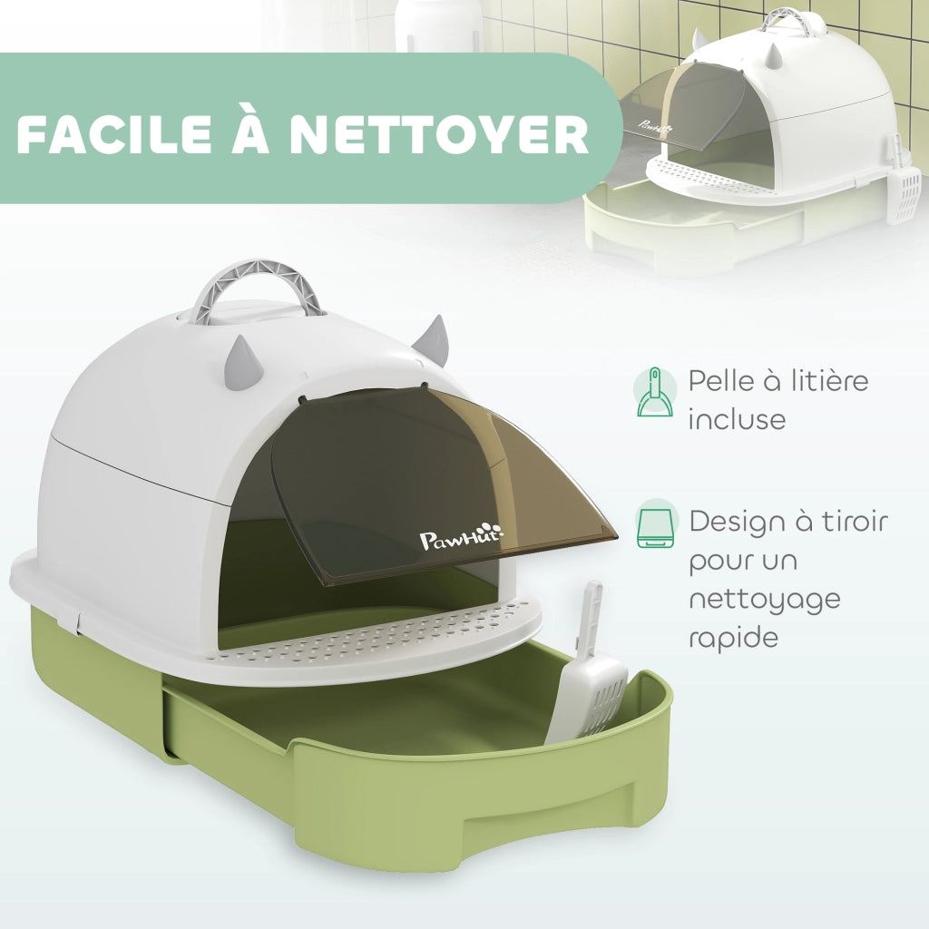 Casetta per gatti chiusa ¨C Minimal ¨C 40,5x52x39 cm verde