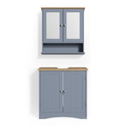 Vicco Set mobili bagno Grigio 2 parti