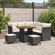 Set Divano da Giardino 8 pcs Nero polyrattan 3361480