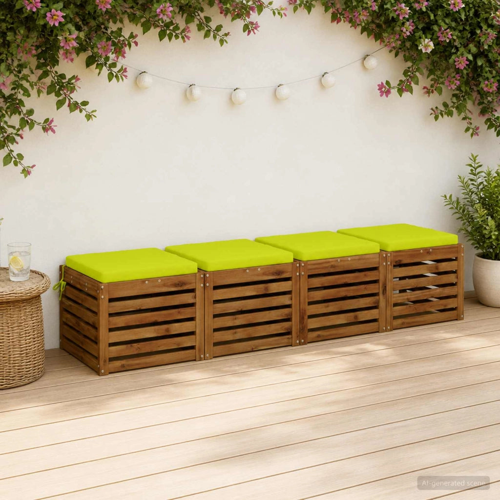 Cuscini per Sedia in 4 Pezzi SOEST 4 pz 100% Poliestere 944367