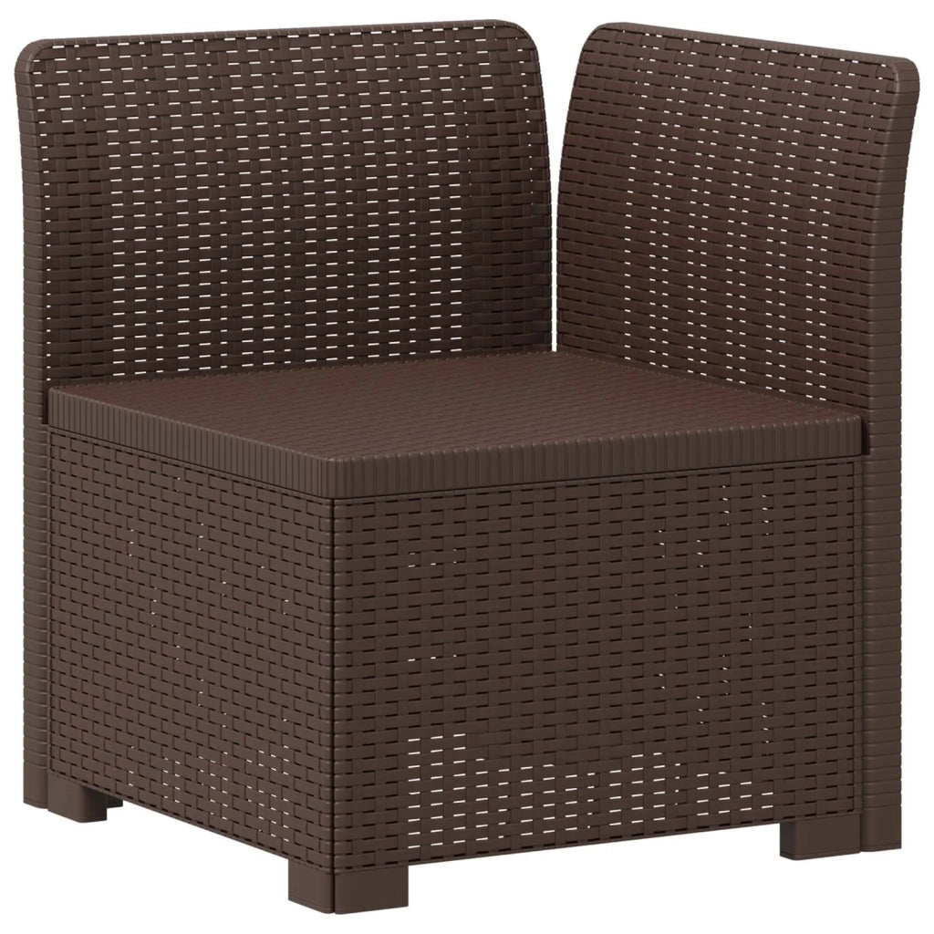 Divano da esterno-Divano da Giardino a 1 Posto con Cuscini Aspetto Rattan PP 174113