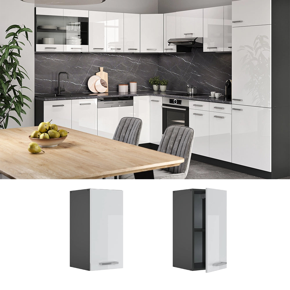 Vicco Pensile da cucina Bianco lucido 30 cm