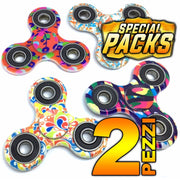 Trade Shop - Fidget Spinner Hand Gioco Portatile Fantasia 3d Giocattolo Anti Stress 2 Pezzi -